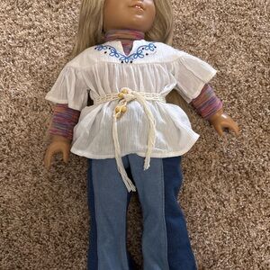 Stylish Doll with Blonde Hair and Blue Jeans Julie